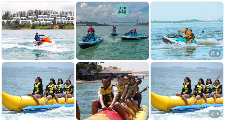 skiing and banana boat skiing and banana boat